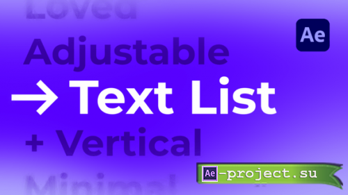 Videohive - Text List - 58765626 - Project for After Effects
