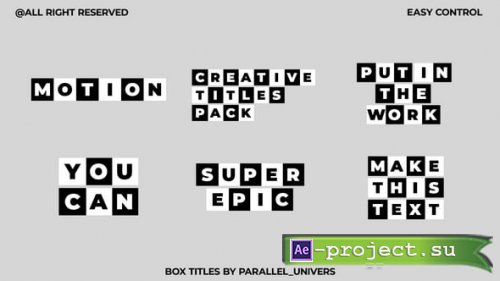 Videohive - Box Titles | AE - 58855477 - Project for After Effects
