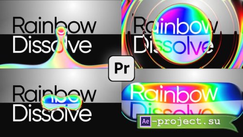 Videohive - Rainbow Color Dissolve Glitch VHS Transitions - 58810721 - Premiere Pro Templates