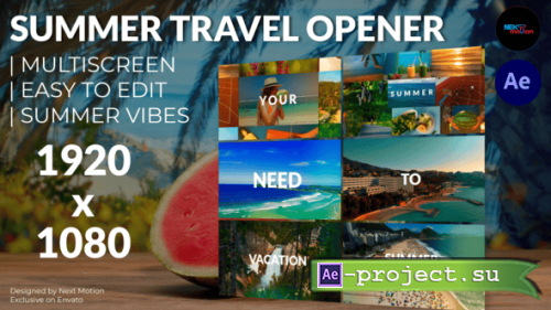 Videohive - Summer Travel Opener | Multiscreen - 58857228 - Project for After Effects