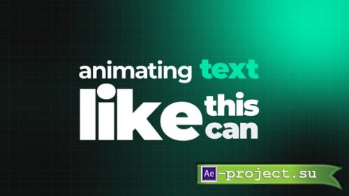 Videohive - Typography Animation | AE - 58874579 - Project for After Effects