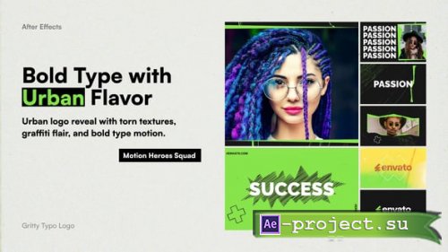 Videohive - Gritty Typo Logo - 58888727 - Project for After Effects