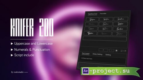 Videohive - Animated Typeface - Knifer 200 - 58875223 - Project for After Effects