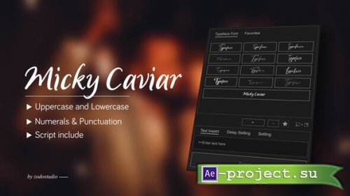 Videohive - Animated Typeface - Micky Caviar - 58875238 - Project for After Effects