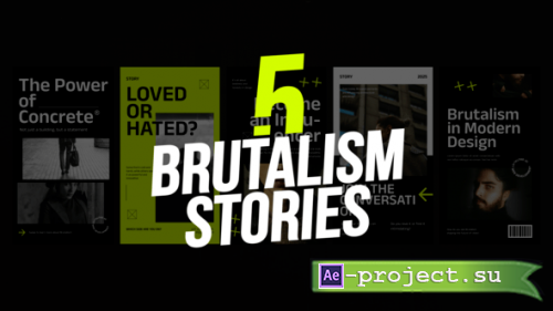 Videohive - 5 Brutalism Stories - 58896571 - Project for After Effects