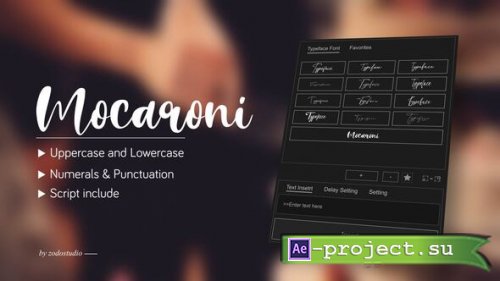 Videohive - Animated Typeface - Mocaroni - 58903227 - Project for After Effects