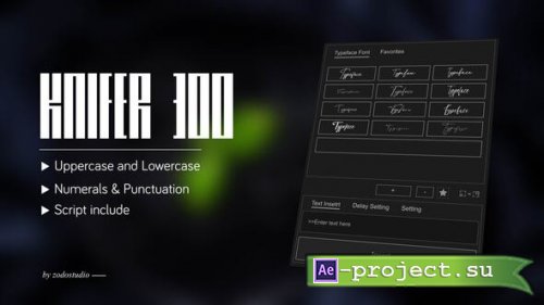  Videohive - Animated Typeface - Knifer 300 - 58913713 - Project for After Effects