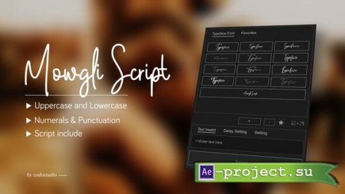 Videohive - Animated Typeface - Mowgli Script - 58915661 - Project for After Effects