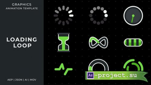 Videohive - Loading loop graphic animation template | After Effects - 58915483 - Project for After Effects