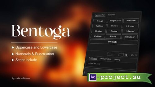 Videohive - Animated Typeface - Bentoga - 58929602 - Project for After Effects