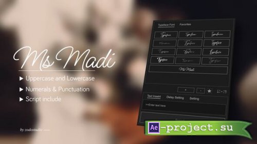 Videohive - Animated Typeface - Ms Madi - 58929718 - Project for After Effects