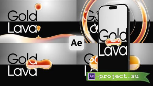 Videohive - Melting Gold Fire Lava Transitions - 58894842 - Project for After Effects