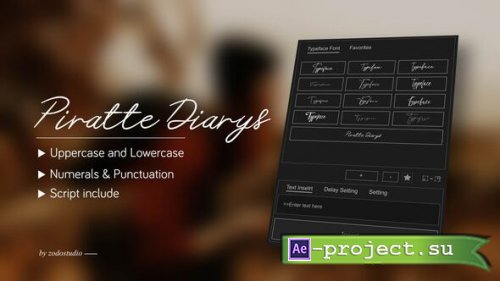 Videohive - Animated Typeface - Piratte Diarys - 58946925 - Project for After Effects