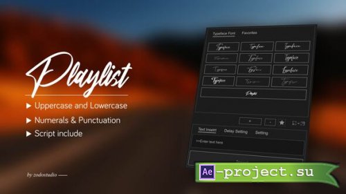 Videohive - Animated Typeface - Playlist - 58960352 - Project for After Effects