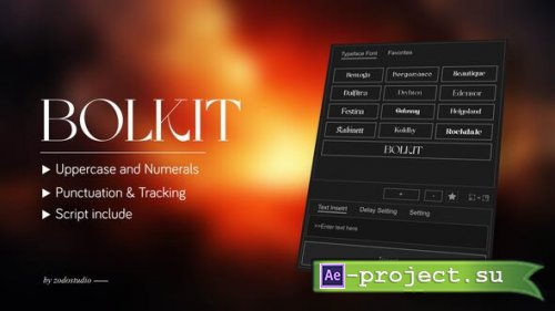 Videohive - Animated Typeface - Bolkit Rayek - 58960332 - Project for After Effects