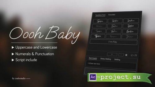 Videohive - Animated Typeface - Oooh Baby - 58933343 - Project for After Effects
