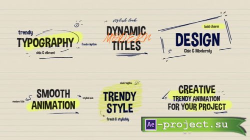 Videohive - Eye-catching Scribble Titles - 58956801 - Project for After Effects
