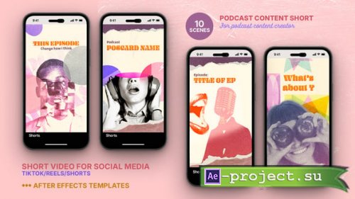 Videohive - Podcast Content Short Video Template for TikTok/Shorts/Reels - 58950837