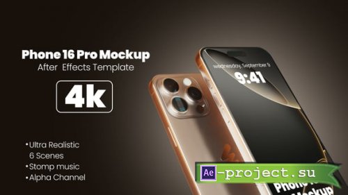 Videohive - Phone 16 pro Mockup | 4K - 58942268 - Project for After Effects