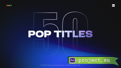 Videohive - 50 Pop Titles - 58956693 - Project for After Effects