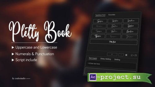 Videohive - Animated Typeface - Pletty Book - 58980254 - Project for After Effects