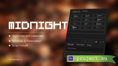 Videohive - Animated Typeface - Midnight Letters - 58980183 - Project for After Effects