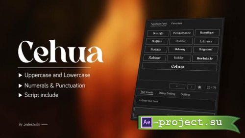 Videohive - Animated Typeface - Cehua Free - 58980325 - Project for After Effects