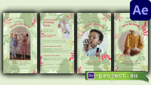Videohive - Happy Birthday 4 in 1 - 58977162 - Project for After Effects