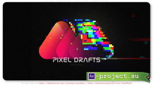 Videohive - Pixel Drafts - Glitch Logotype - 59006640 - Project for After Effects