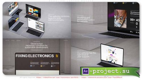 Videohive - Monolite Laptop Mockup - 58989451 - Project for After Effects