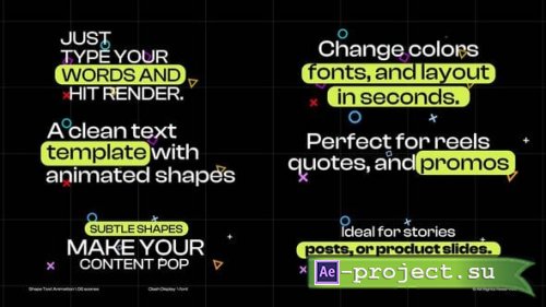 Videohive - Shape Text Animation  AE - 58988418 - Project for After Effects