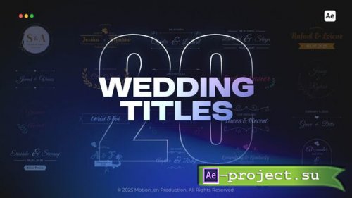 Videohive - Wedding Titles - 58956799 - Project for After Effects