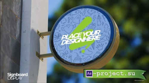 Videohive - SIgnboard Mockup - 59015288 - Project for After Effects