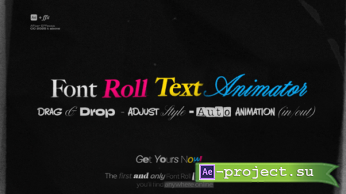 Videohive - Font Roll Text Animator | A New Way To Animate Type In After Effects - 59005574