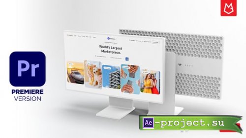Videohive - White Pro Display XDR Mockup | Premiere Version - 59016847