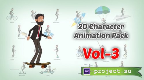 Videohive - 2D character Animation Pack Vol 3 - 59039950 - Project for After Effects