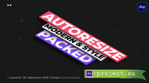 Videohive - Autoresize Box Titles  AE - 59047501 - Project for After Effects