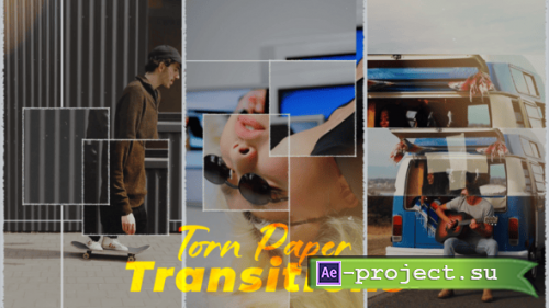 Videohive - Verical Torn Paper Transitions - 59029775 - Project for After Effects