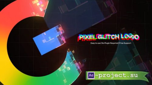 Videohive - Pixel Glitch Logo Reveal - 59062892 - Project for After Effects