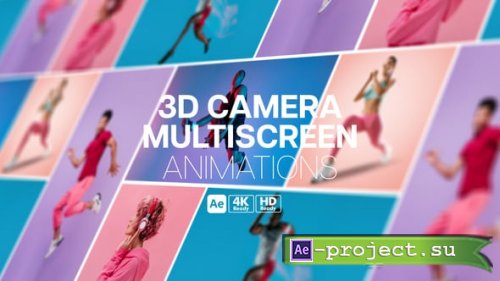 Videohive - 3D Camera Multiscreen Animations - 59060978 - Project for After Effects
