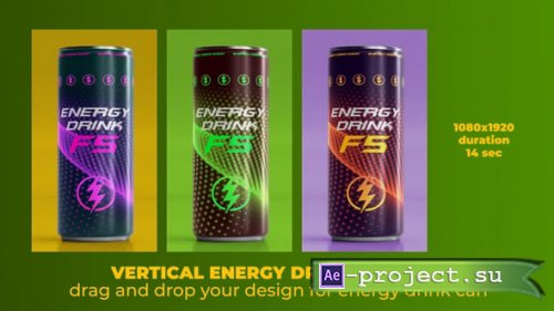 Videohive - Vertical Energy Drink Mock Up -59049981 - Project for After Effects