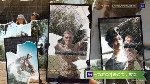 Videohive - Vertical Paper Transitions - 59061503 - Project for After Effects