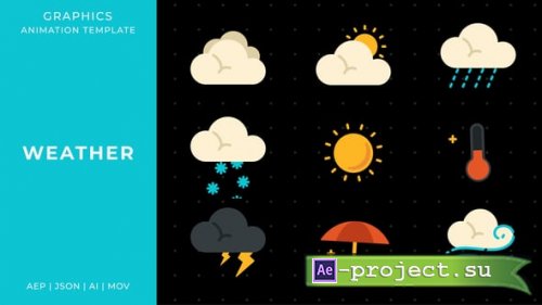 Videohive - Weather graphic animation template | After Effects - 59074112 - Project for After Effects