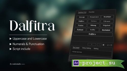 Videohive - Animated Typeface - Dalfitra - 58995409 - Project for After Effects