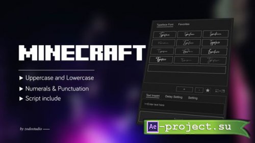 Videohive - Animated Typeface - Minecraft Fifty Solid - 58995455 - Project for After Effects