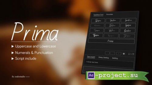 Videohive - Animated Typeface - Prima v2 - 59029119 - Project for After Effects