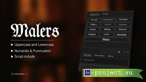 Videohive - Animated Typeface - Des Malers Fraktur - 59029106 - Project for After Effects