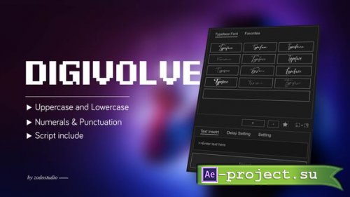 Videohive - Animated Typeface - Pixel Digivolve - 59029099 - Project for After Effects