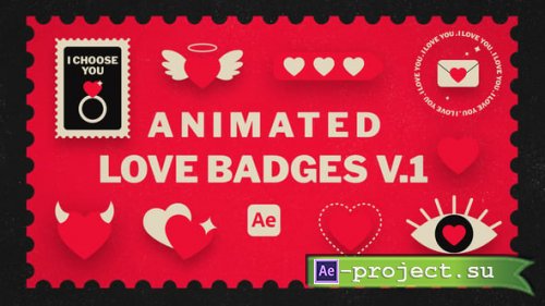Videohive - Animated Love Badges V.1 - 59092285 - Project for After Effects