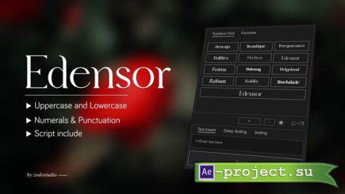 Videohive - Animated Typeface - Edensor - 59071370 - Project for After Effects